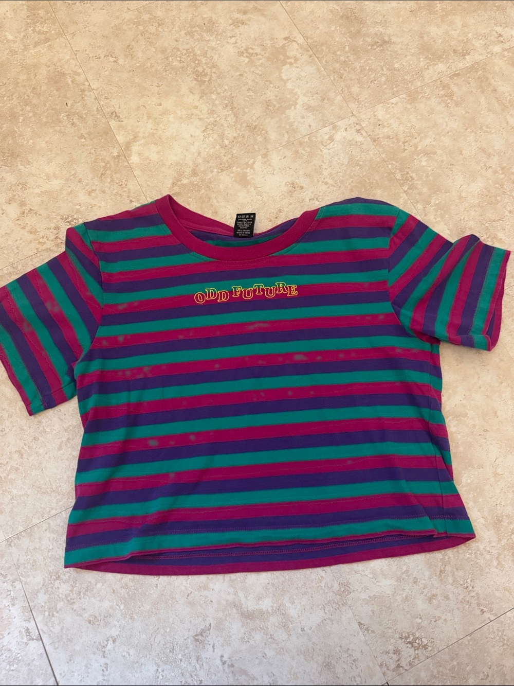 Odd Future Purple & Teal Striped Short-Sleeve Tee